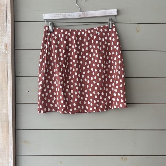 Abercrombie Polka Dot Skirt in dusty rose and White - Picture 5 of 5